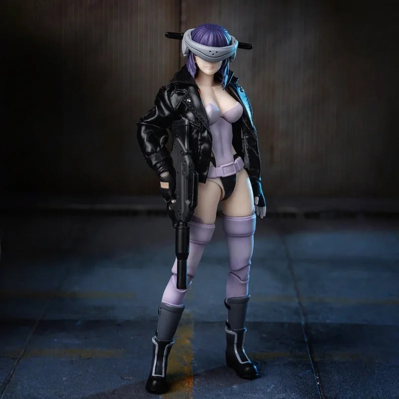 Hiya Esg0202 1/12 Scale Motoko Kusanagi Anime Action Figure - Stand Alone Complex Mobile Suit Girl Doll 6 Inch Collectible Toy