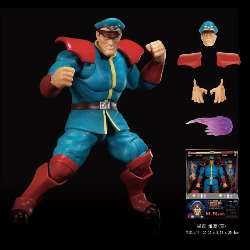 Jada Ultra Street Fighter II M. Bison Fei Long 1/12 Action Figure The Final Challengers Joints Movable Dolls Collectible Toys