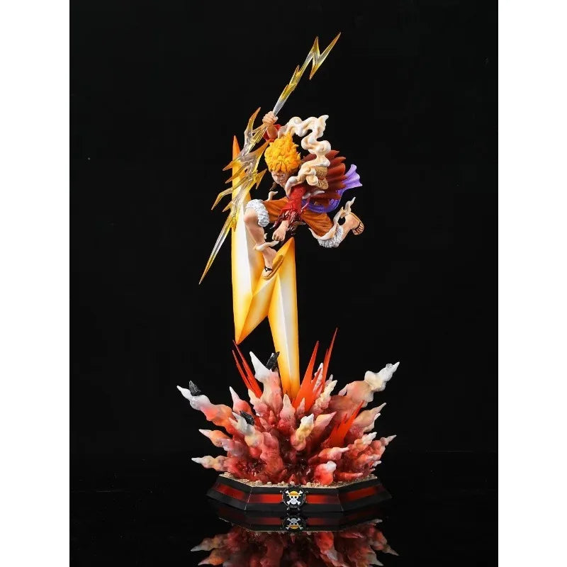 50cm One Piece Figure Monkey D. Luffy Five Levels Glow Anime Model Collect Desktop Ornament Decorations Children Toys Gifts