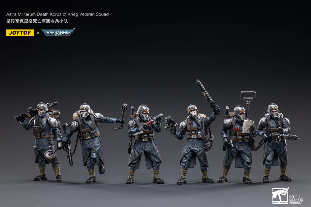 [SF] JOYTOY 1/18 Action Figure Warhammer 40K  Astra Militarum Death Korps of Krieg Veteran Squad  Prime Model Toy Gift