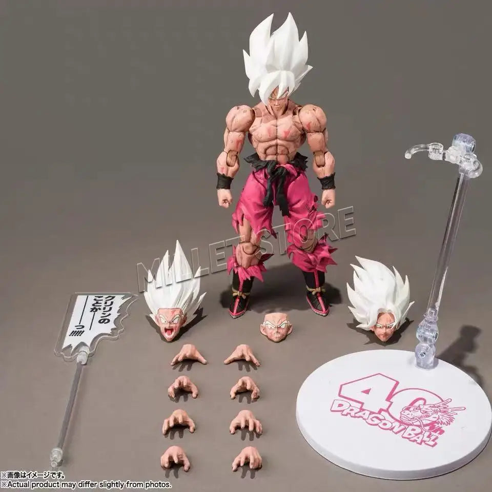 Original Box BANDAI S.H.Figuarts DRAGON BALL SUPER SAIYAN SON GOKU GENKIDAMATSURI EDITION SHF Action Figure Model Gift for Kids