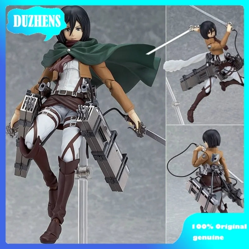 MF Original:Attack On Titan Erwin Smith Levi Eren Mikasa figma PVC Action Figure Anime Figure Model Toys Collection Doll Gift