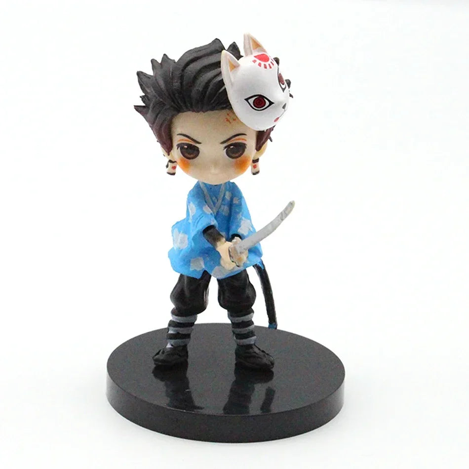 Hot sale Q Posket Figure Wholesale Demon Slayer Mini Figurine 6pcs/12pcs/Sets Kimetsu No Yaiba Small Dolls Desktop Decoration