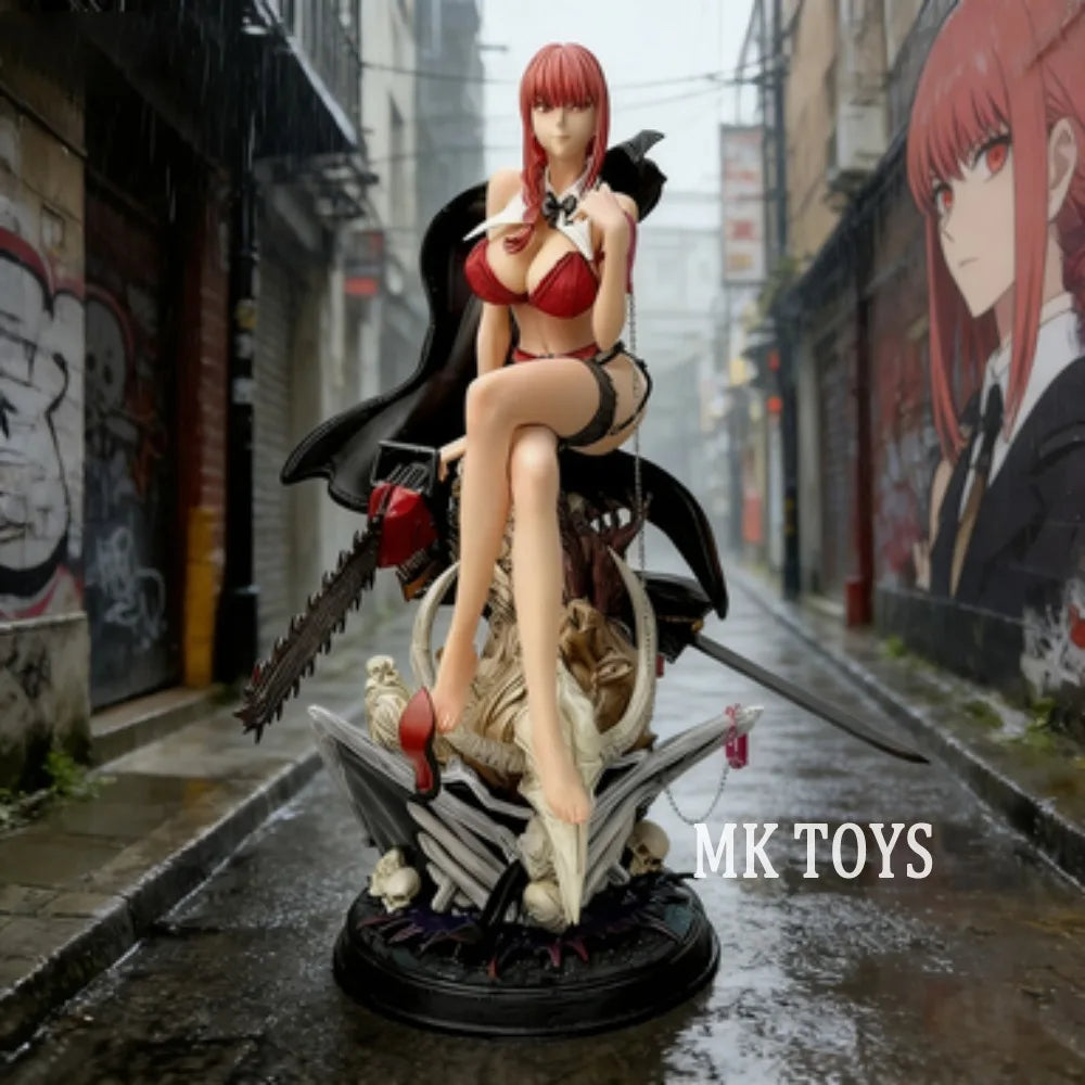Anime Chainsaw Man Figure Makima Action Figures Pvc Statue Desktop Ornamen Collection Model Toys Gifts 46cm/18.11in