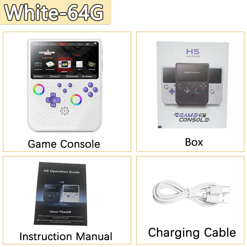New Open-Source H5 Handheld Game Console With Dual Joystick 5-inch IPS High-Definition Large Screen PSP Mini Nostalgic Arcade