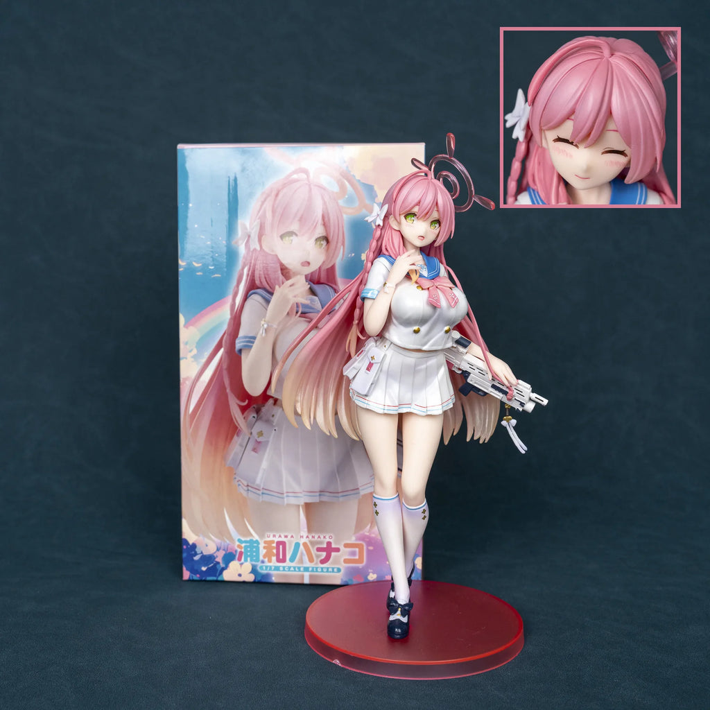 Pu He Hua Zi Cute Cartoon Second Game Model Ornament Beautiful Girl Jk School Uniform Action Figure Collectible Toy for Adults
