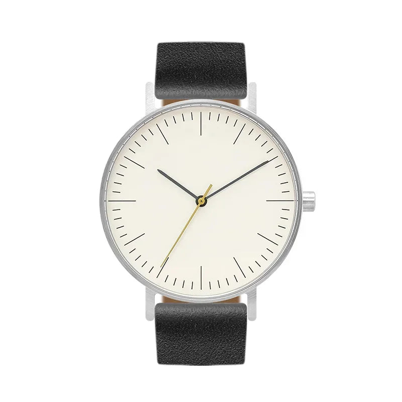 Design Sense Watch B001 Einfaches Retro-Design Stummschaltung Herren- und Damenuhr aus wasserdichtem Edelstahl