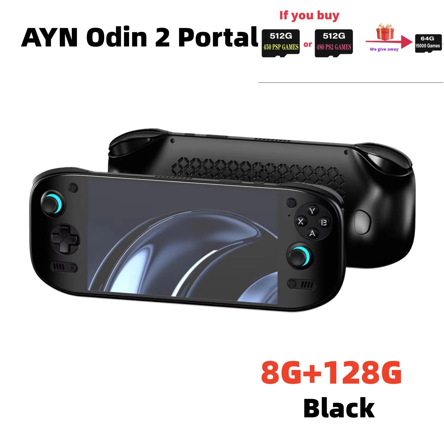 AYN Odin 2 Portal Handheld Game Console 7 Inch 120HZ Screen Android 13 8000mAh 8Gen2 Open Source Retro Video Game Player PS2 PSP