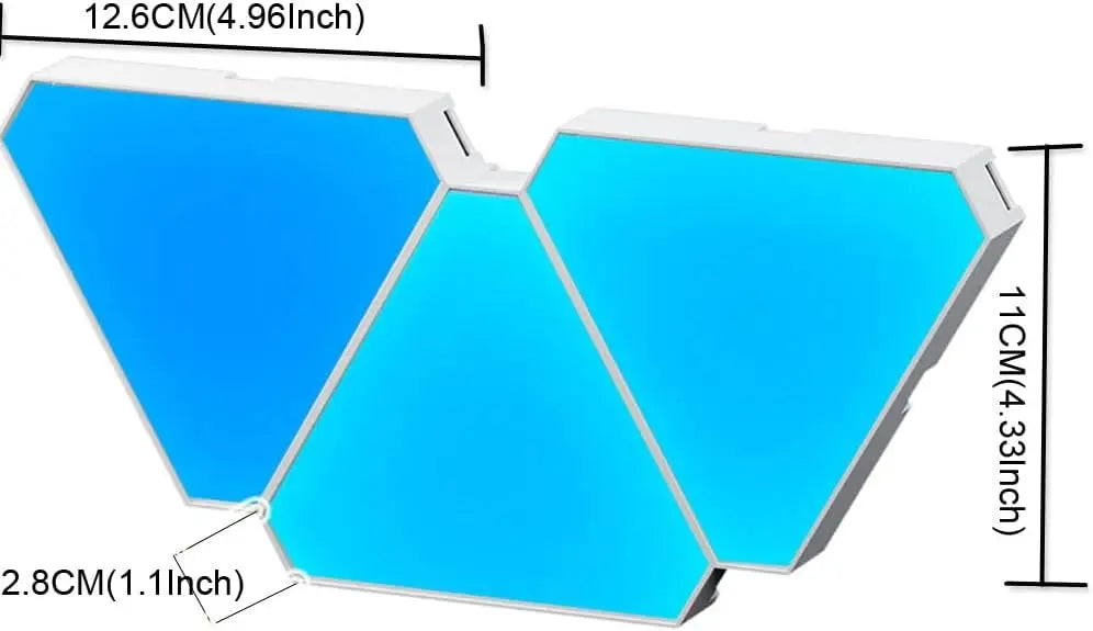 RGB Triangle LED Light Panels, DIY Triangle LED Wall Lights , APP and Remote Controlled, Music Sync for Gaming Room Bedroom