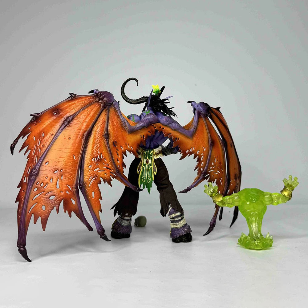 25 cm WOW Held Illidan Stormrage Dämonenjäger Elf Yudean PVC Actionfigur Anime Figur Modell Spielzeug Sammlung Puppengeschenk