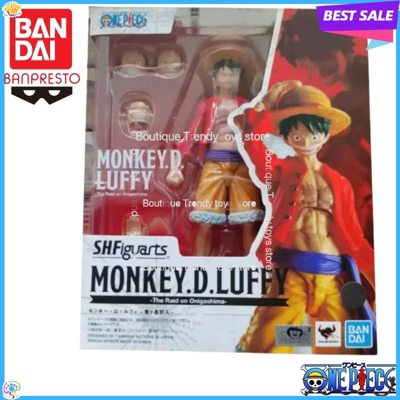 In Stock Bandai Original S H Figuarts One Piece Monkey D Luffy Action Figure Model Doll Brand New Boxed Figure Toys Model Garage