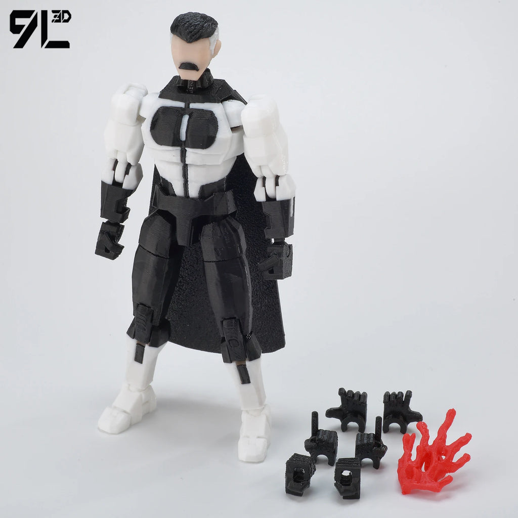 9L3D Dummy13 Unbesiegbarer Omni-Man-Verrat Anime Mehrgelenk-Shapeshift-Spielzeug Kampf-Actionfiguren Freundgeschenk Lucky Titan13