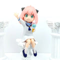 12CM Anime Spy × Family Anya Forger Figure Noodle Stopper Figure Summer Vacation Sailor Clothing Dress Up Model Toy Doll Acition