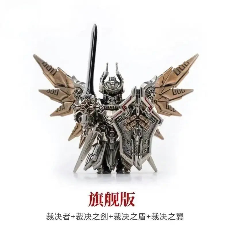 In Stock Mech Judge Pendant Chinese Style Metal Man Handheld Item Workstation Detachable Play Figure Desktop Collection Gift Toy