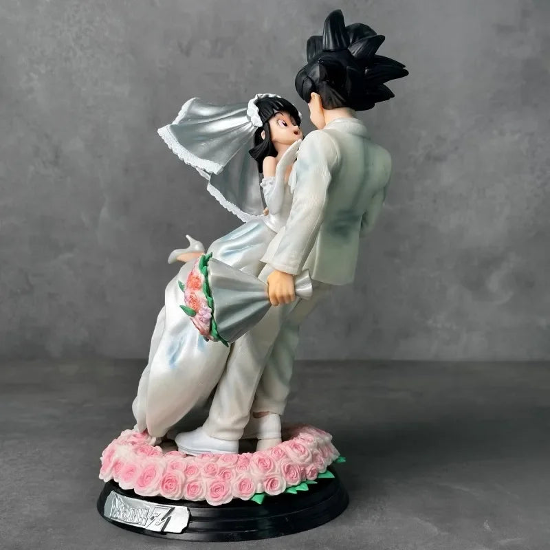 Neu Dragon Ball Z Son Goku Figur Chichi Hochzeit Version 31cm Pvc Figur Modell Spielzeug Statue Sammlung Ornament Paar Hochzeit