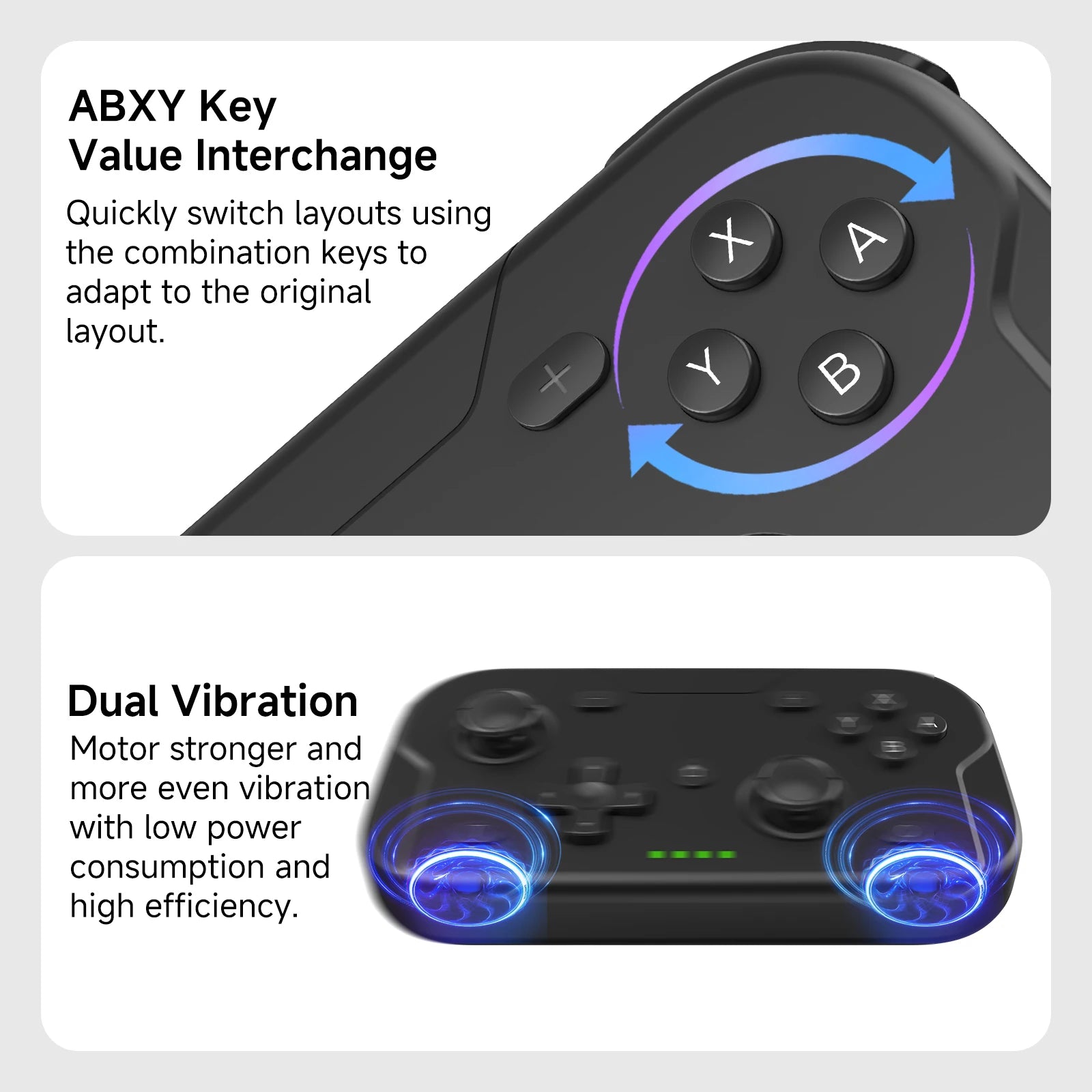 AceGamer Kabelloser Taschen-Controller für Switch/Switch2/Android/iOS/PC/Steamdeck Bluetooth-Gamepad mit 6-Achsen-Gyroskop-Joystick