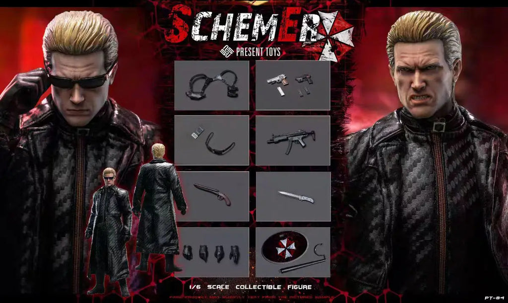 【MT】PRESENT TOYS PT-SP84 SCHEMER Wesker 1/6 Action Figure Model Toy