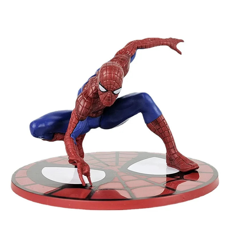 Marvel Action Figures Hulk Capain America Ironman Spider man Model Collecion With Base 10-13CM