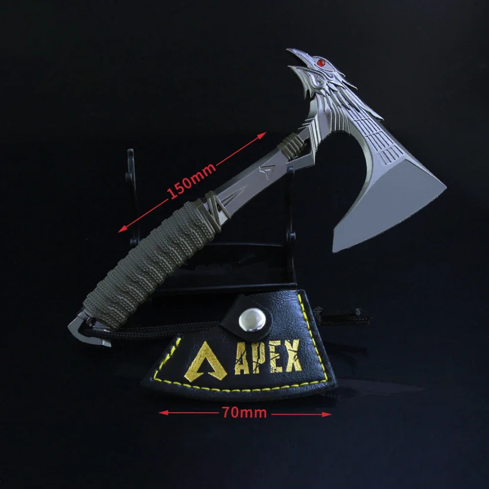 Apex Legends Heirloom Bloodhound 15cm Raven Bite Metal Safety Weapon Model Game Axe Blunt Katana Perimeter Collections Toy Gifts