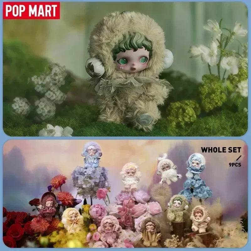 POP MART SKULLPANDA L Impressionnisme Serie Plüschpuppe Überraschungs-Mystery-Box Kawaii Anime Actionfigur Blindbox Spielzeug Mädchen Geschenk