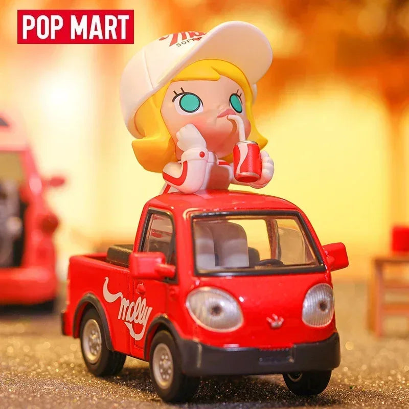 POP MART Molly Car Car Series Mystery Action Figure Anime PVC 100% Original Collectible Desktop Ornament Doll Toy