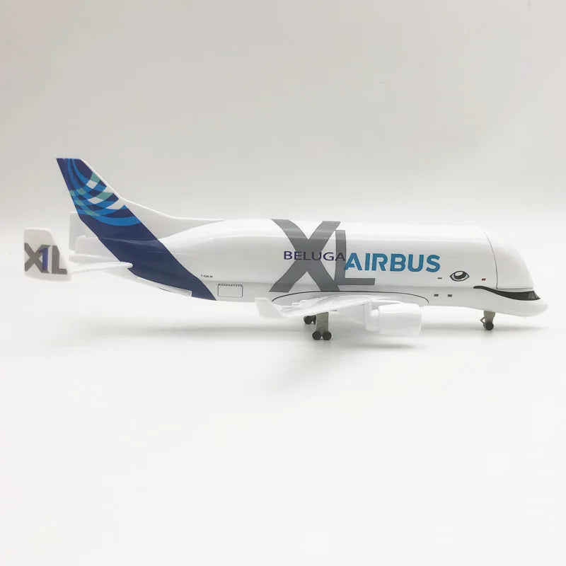 42cm Diecast Resin 20cm A330 Beluga Airlines Airplane 1:150 Scale Jet Airplane Openable Cargo Bay Aircraft Model Home Collection