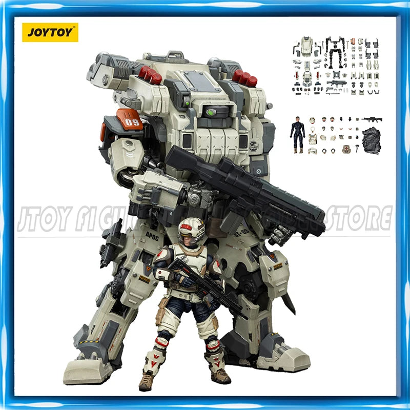 JOYTOY 1/25 Action Figure APOC Series Bedrock Albus Standard Combat Type Mech UNSC Medic Levi Anime figures Toys