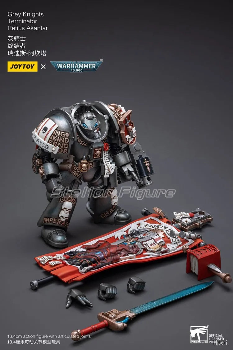 【SF】JOYTOYS 1/18 Action Figure  Grey Knights Terminator Retius Akantar Model Toys Gifts Collection Ornaments