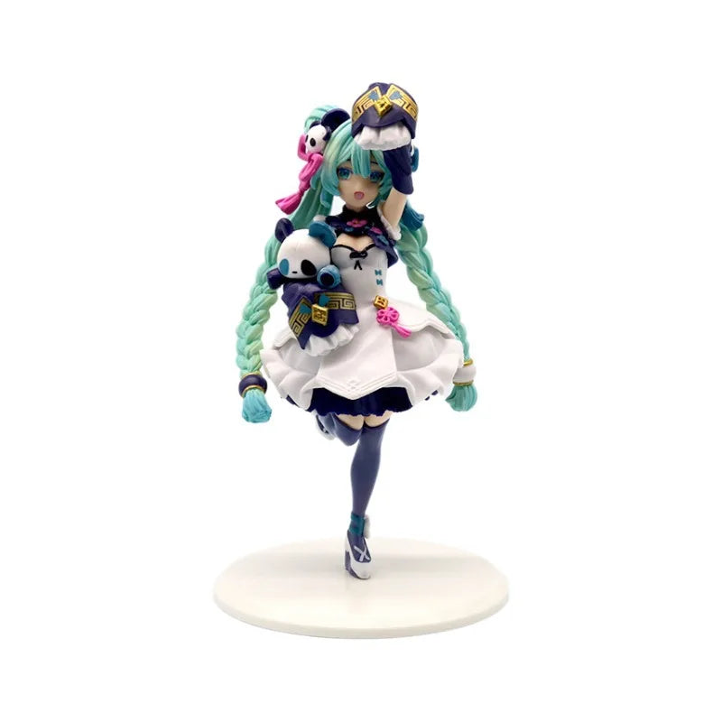Hatsune Miku Desktop Cute Action Figure 11cm Neko T-Shirt Ver. Anime Figurine Kawaii Girl Model Toy Gift