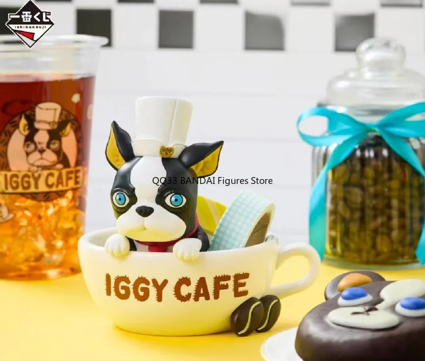 BANDAI Ichiban Kuji JoJo's Bizarre Adventure Iggy CAFE Teacup JOJO WORLD Action Figure Model Collectibles Desktop Ornaments