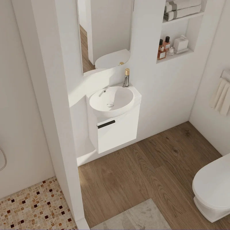 16 Inch Soft Close Bathroom Vanity with Sink for Compact Spaces