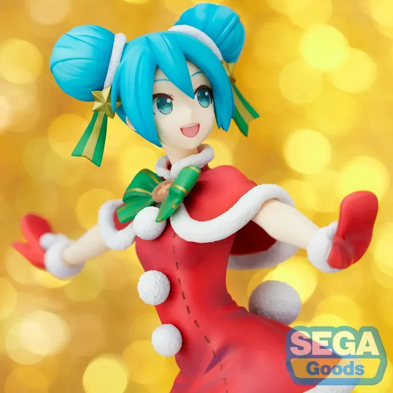 SEGA Original Anime Figure VOCALOID Hatsune Miku 2021 Christmas MIKU Action Figure Toys for Kids Gift Collectible Model Dolls