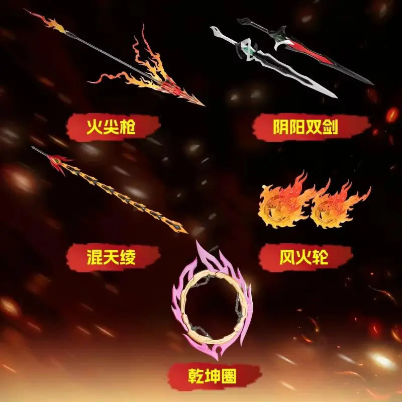 Motor Nuclear Mech Model Nezha Six-Armed Mecha With Lotus Base Alloy Skeleton Assembly Statue Kit Action Figures Toys Boys Gifts