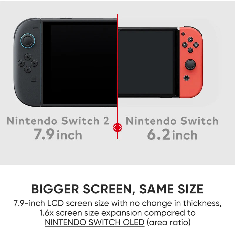 Nintendo Switch 2 7.9'' Screen Joy‑Con Handle Enhanced Audio Adjustable Console Includes Mario Kart World NS2 Original