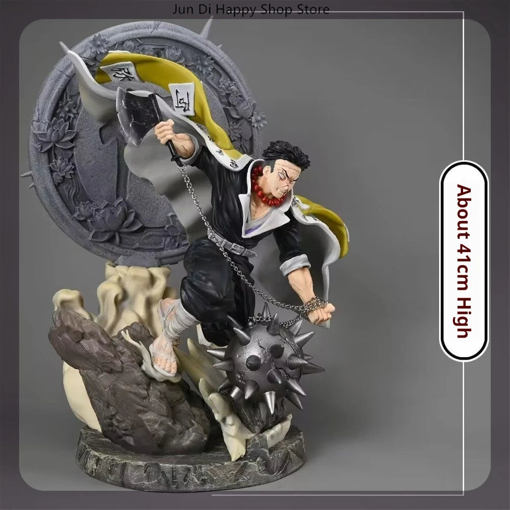 41 cm große Demon Slayer Himejima Gyomei Anime-Figur aus PVC, Modell GK, große Statue, Sammlerstück für Jungen, Schreibtischdekoration, Spielzeug, Geschenk
