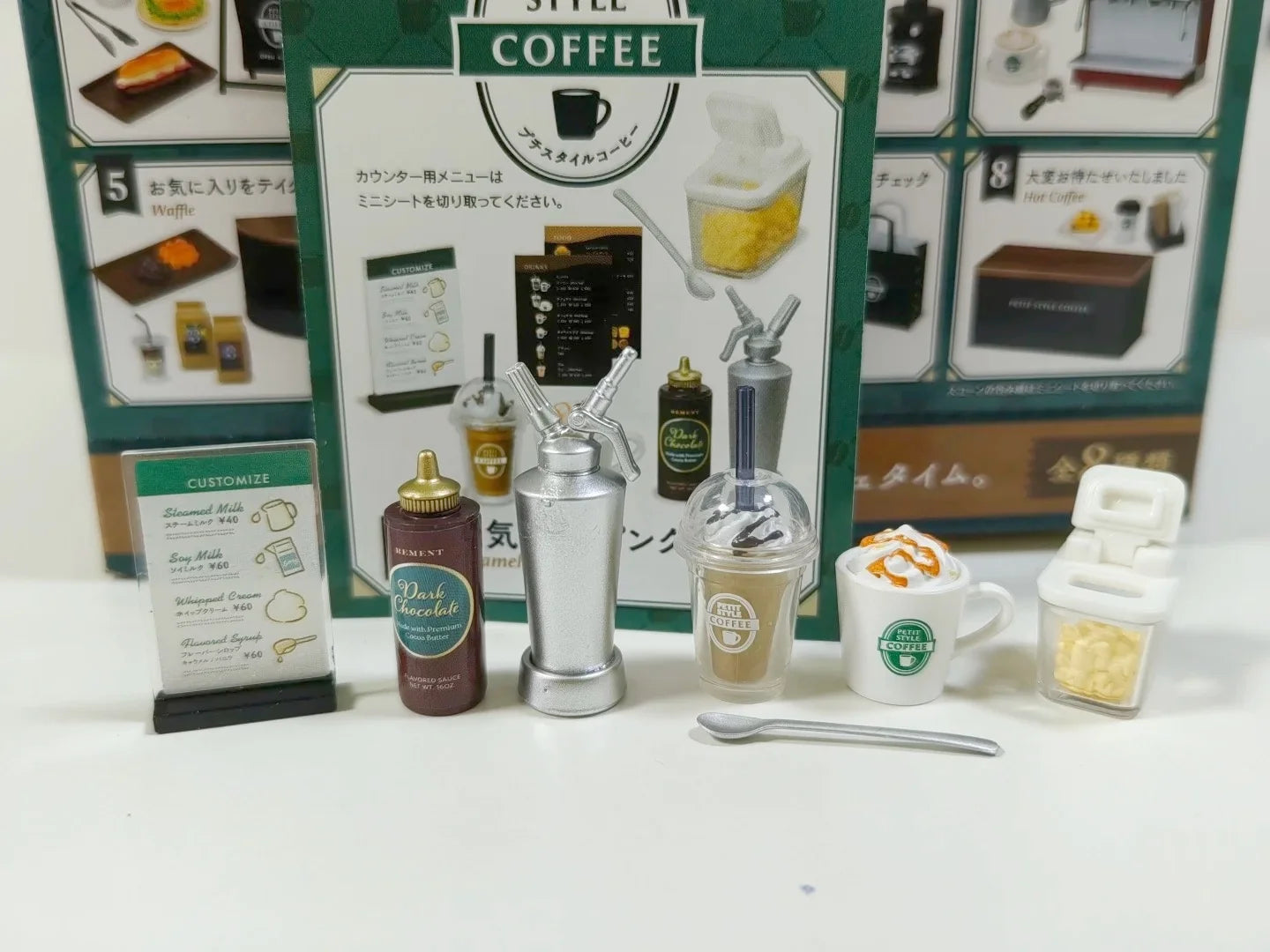 Rement Petit Mini Fashion Coffee House Scene Decorative Figurine Blind Box Display Item Collectible Toy Action Figure