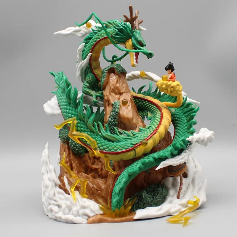 Dragon Ball Z Shenron Anime Figure Goku And Mountain Shenron 20cm Action Figurine Pvc Statue Model Doll Collectible Toys Gifts