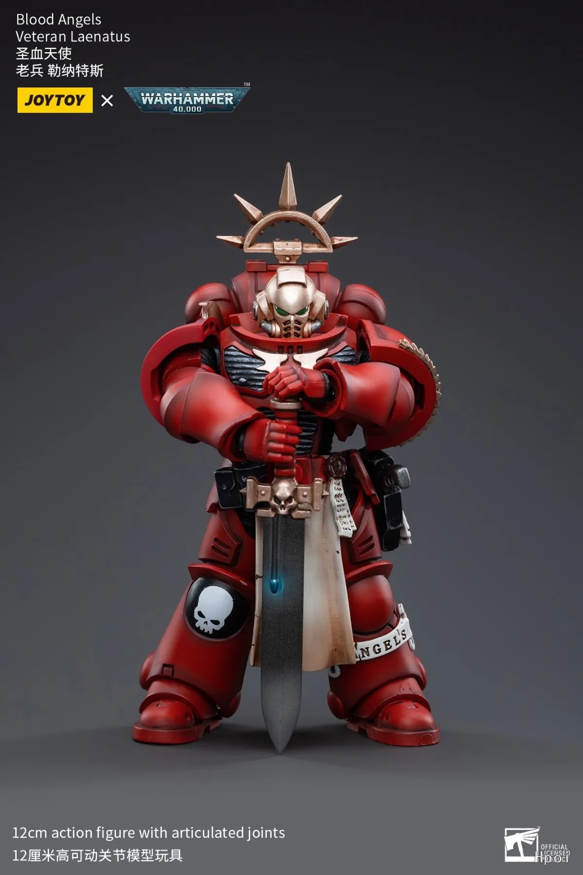 Original in Stock JOYTOY WARHAMMER 40K Blood Angels Veteran Laenatus 1/18 Scale Figures Model Toy Gift Collection Ornament