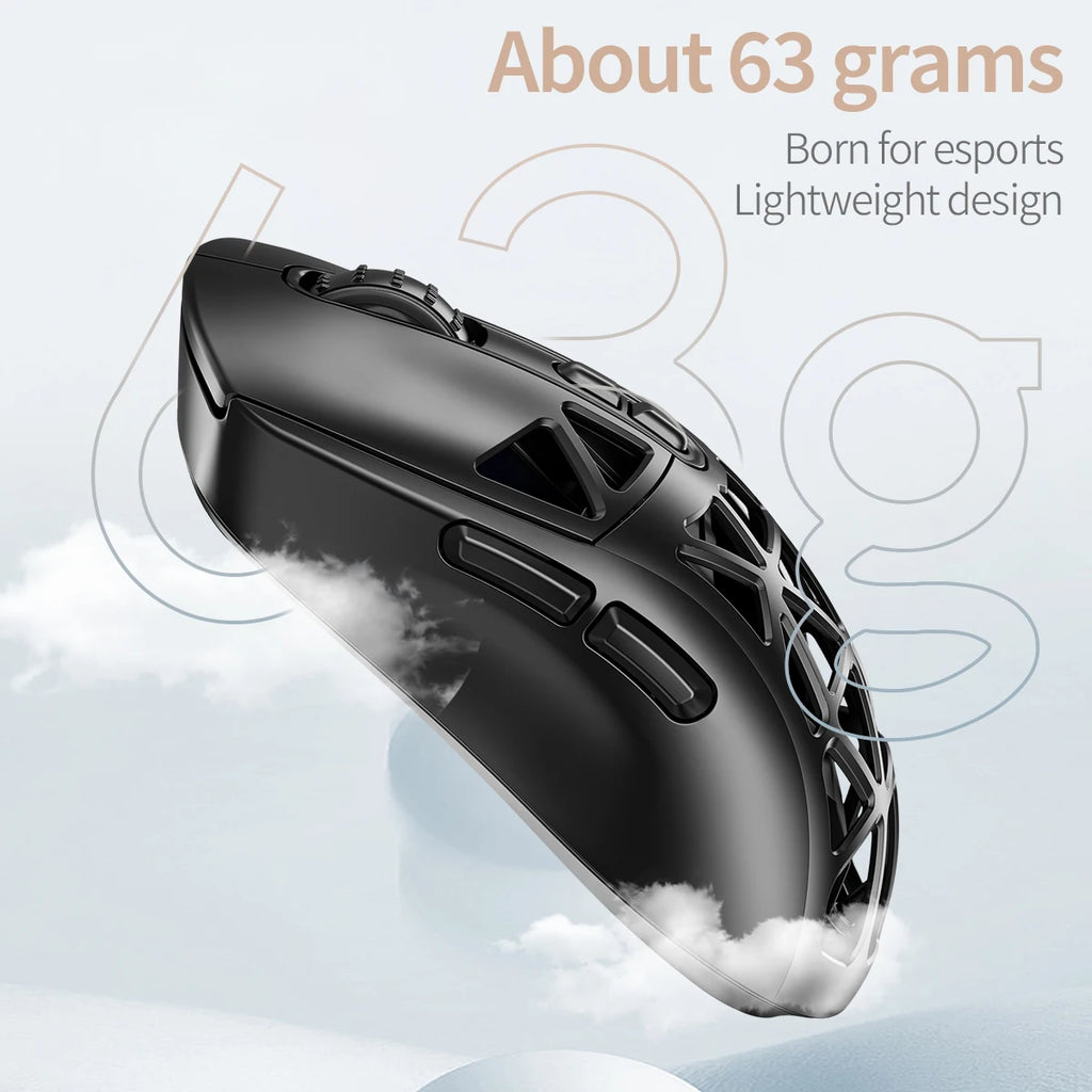 Mouse Hollow Lightweight PMW3325 Tri-mode Bluetooth Wireless  Gaming Portable Laptop Desktop Tablet
