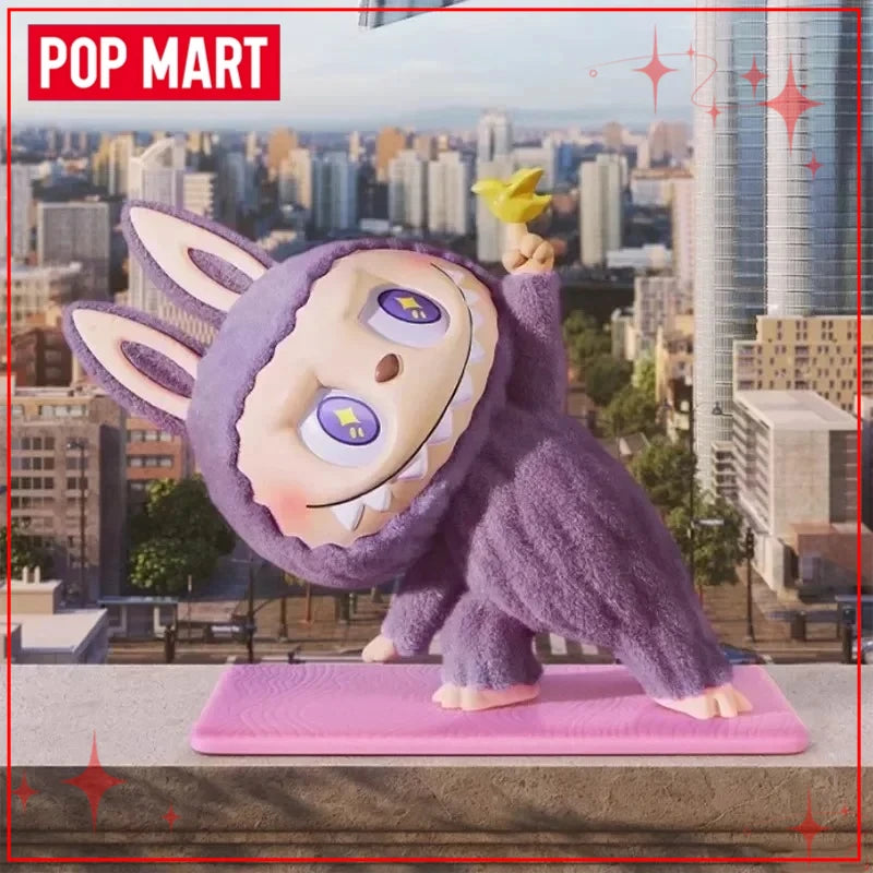 Authentische und beliebte POPMART THE MONSTERS Labubu Lazy Yoga Sammelfigur in Blindbox – Spielzeug, Dekoration, Geschenk