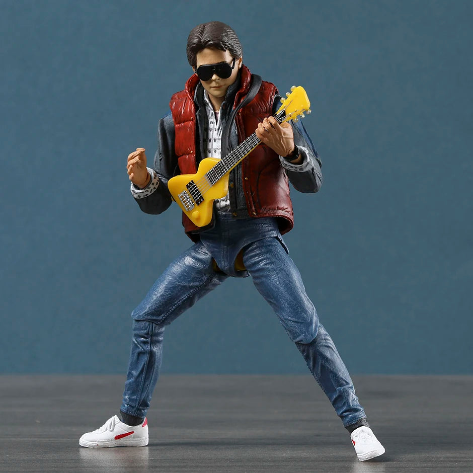 NECA Back to the Future Marty McFly Guitar Ultimate Action Figure Doll Handmade Model Toy