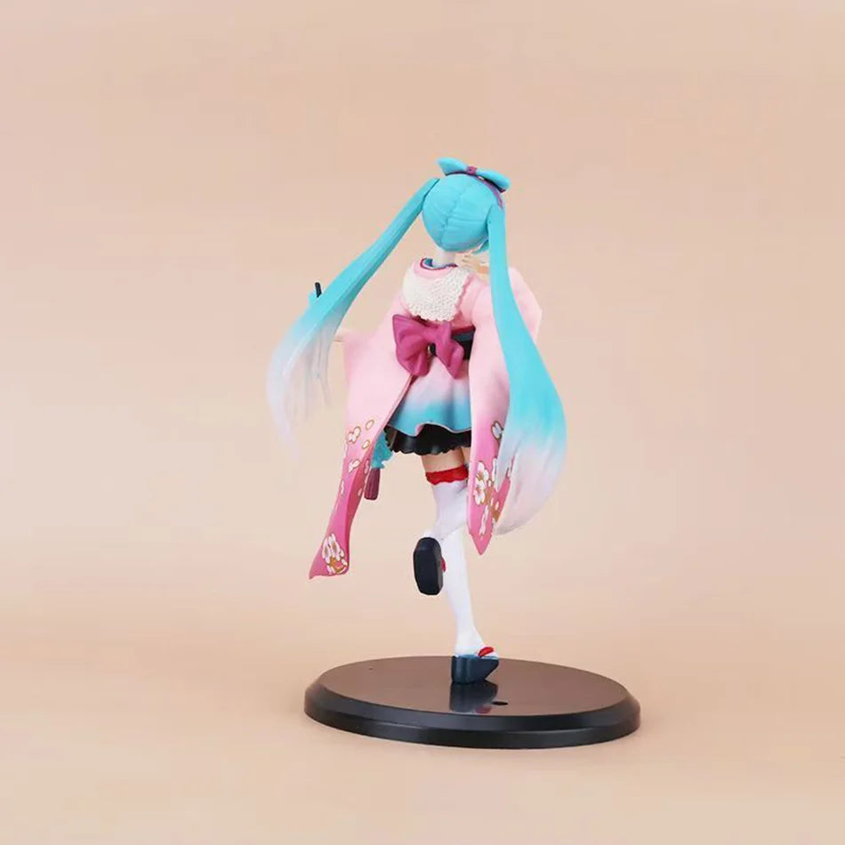 FuRyu TENITOL Tokyo Series Hatsune Miku Kimono Action Figure - Cute Anime Desktop Model Collection Toy Gift