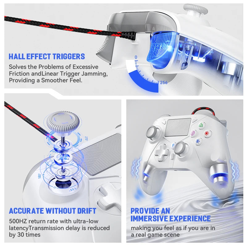 Gamepad for PS5/Pro/Slim/PC Console Controller Dual Vibration Turbo Function 2M Wired Cable Joystick Remote Game Control Rocker