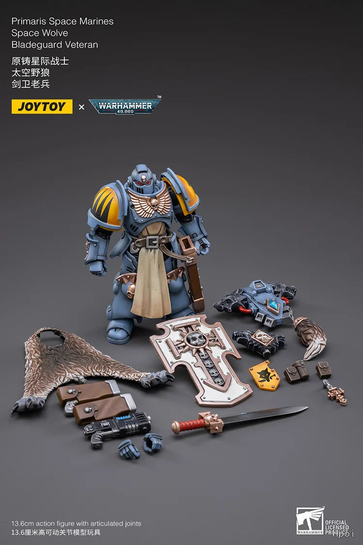 【FS】JOYTOY Warhammer 40K Scale 1/1 Action Figures Space Wolves Ragnar Blackmane Models Toys Gifts