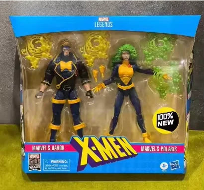 New Original Marvel Legends Series X-MAN HAVOK & POLARIS Action Figures Model Toys Gifts