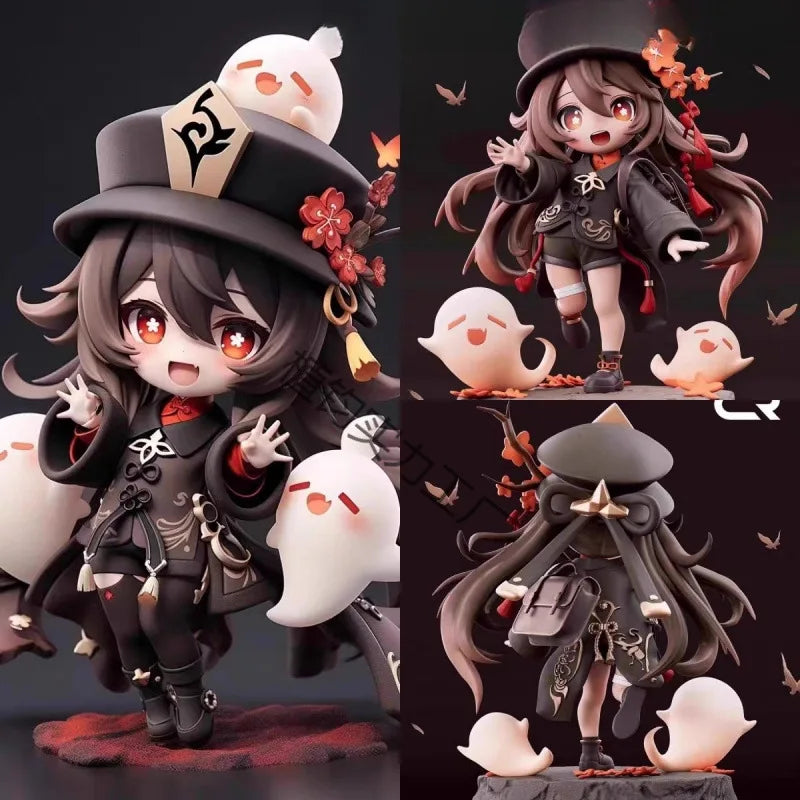 New Hu Tao Genshin Impact Figure Anime Collectible Doll Colorful Version Cute Ghost Girl Action Model Toy Gift For Fans Kids Adu