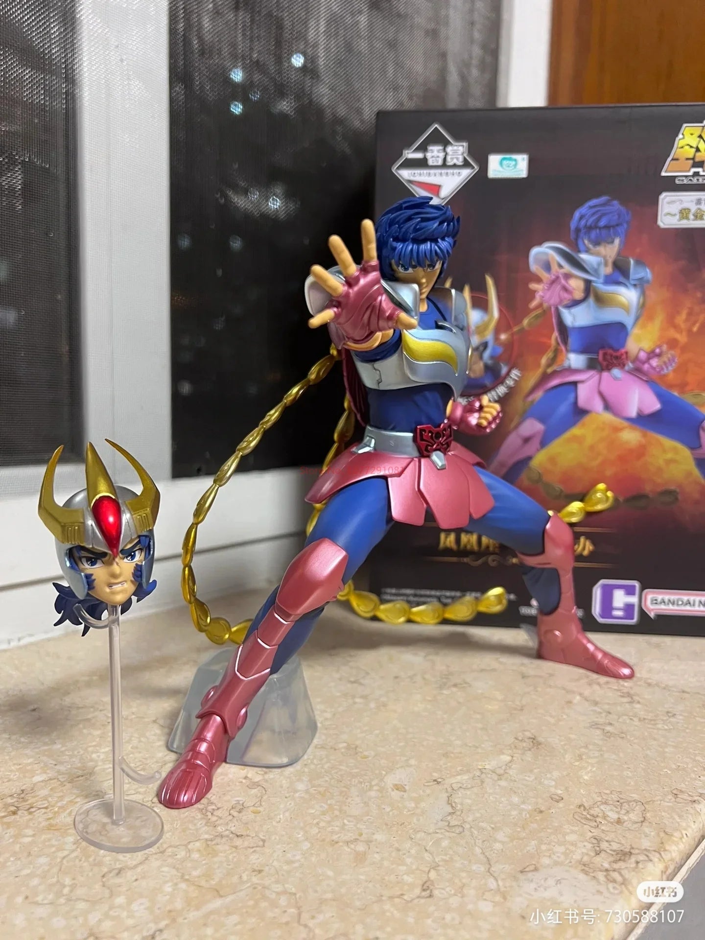 Saint Seiya Genuine Bntsh Ichiban Kuji Anime Figure Gemini Saga Seiya Poenix Ikki Ver. Pvc Action Figures Model Ornament Gift