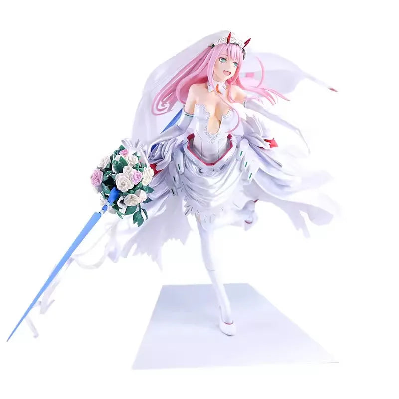 DARLING in the FRANXX Code:002 Zero Two 02 For My Darling Anime Girl PVC Action Figure Toy Collection Wedding Dress Model Doll
