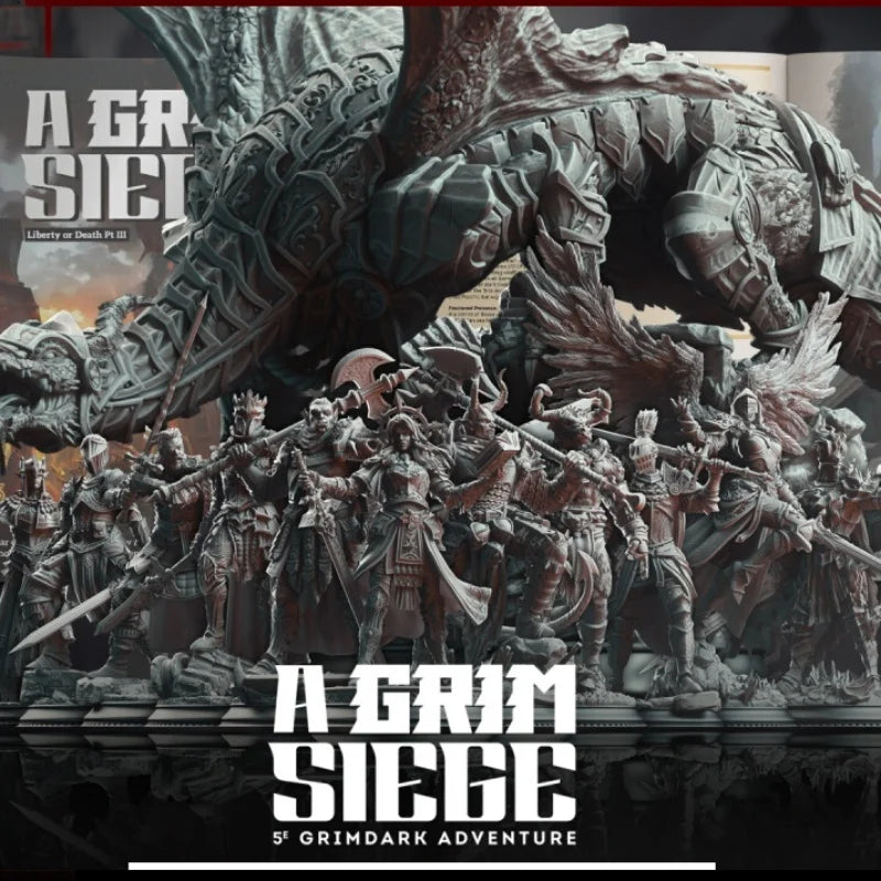 Original 3d Printed Knight'S Siege Series Wizard Angel Human Orc Half-Elf Dragon D&D Miniatures Action Figure Decoration Model