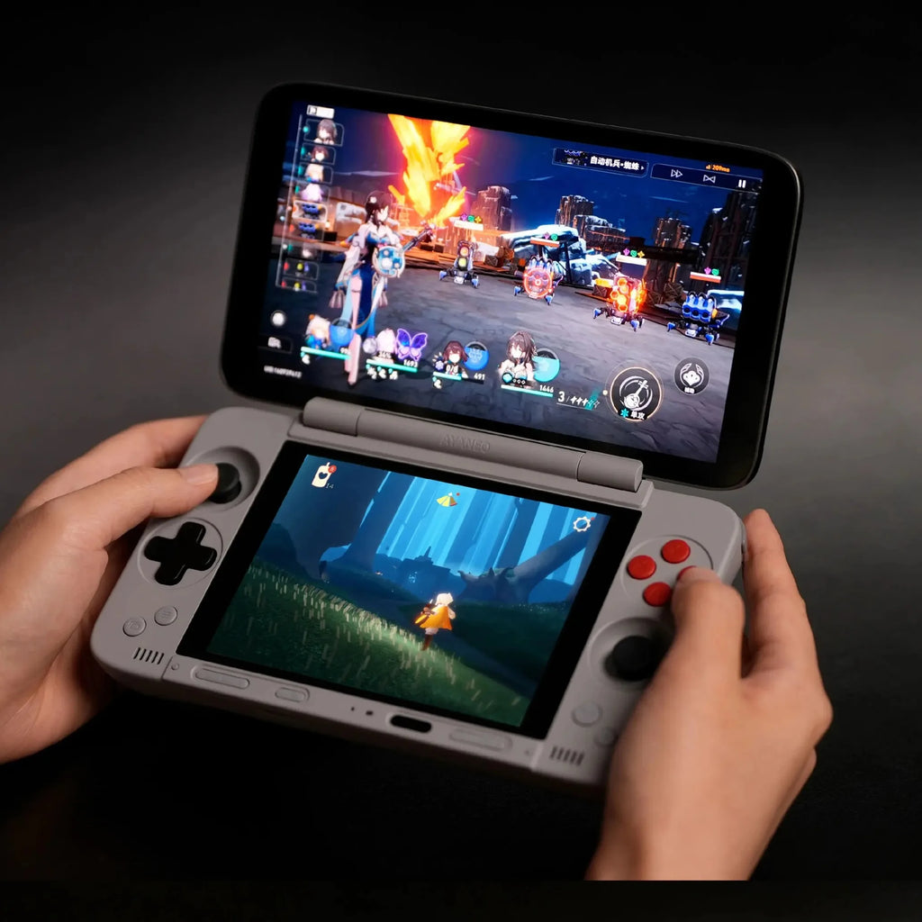 in stock AYANEO POCKET DS Flip up Dual Screen Android Palm Phone 7-inch OLED 165HZ High refresh Screen G3X